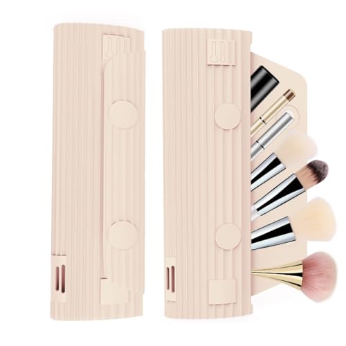 PEVive Kosmetiktasche aus Silikon, Make-up-Pinselhalter, Reise-Make-up-Pinsel-Tasche, Make-up-Pinsel-Organizer, für den täglichen Gebrauch, Weiss/opulenter Garten PEVive Kosmetiktasche aus Silikon, Make-up-Pinselhalter, Reise-Make-up-Pinsel-Tasche, Make-up-Pinsel-Organizer, für den täglichen Gebrauch, Weiss/opulenter Garten von PEVive