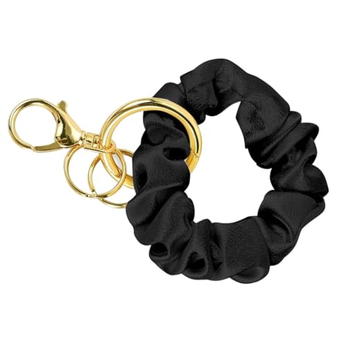 PEVive Multifunktionales Haarband Armband Schlüsselhalter Mode Accessoire Schlüsselanhänger Einzigartiger Schlüsselhalter Geeignet für Sport und Reisen, Schwarz, As detailed discription von PEVive