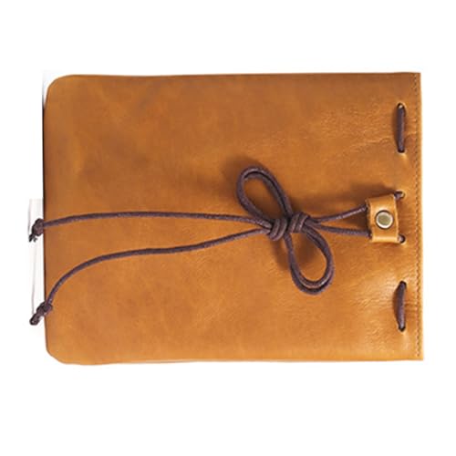 PEVive Vintage Drawstring Coin Purse Handmade 1eather Wallet for and Loose Change, Größe L (US) von PEVive