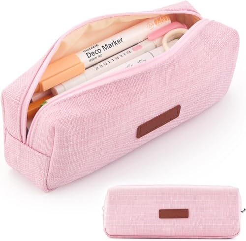 Pink Zipper Pencil Pouches Small Pencil Case Pencil Box Coin Pouch Bag Office Stationery Organizer Pencil Pouch for School, a von PEYNIR