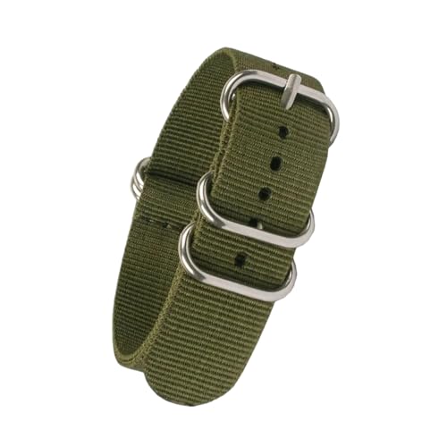 PEtbon 16mm/18mm/20mm/22mm/24mm silberne 5-Ring-Schnalle, Sport-Nylon-gewebte NATO-Armbänder von PEtbon