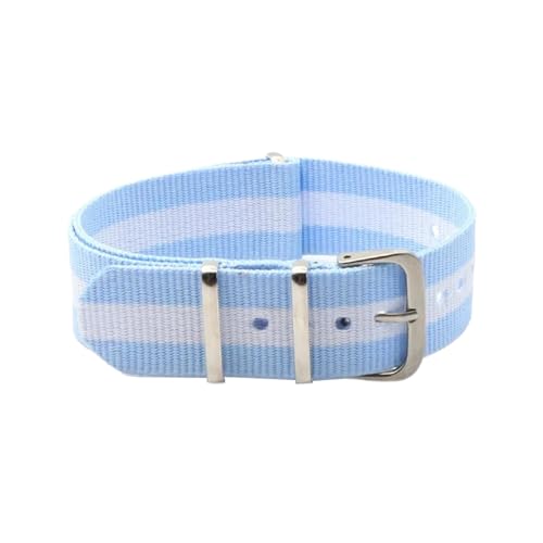 PEtbon 16mm/18mm/20mm/22mm Herren Damen Nylon gewebtes Uhrenarmband NATO-Armband mit silberner Dornschließe von PEtbon