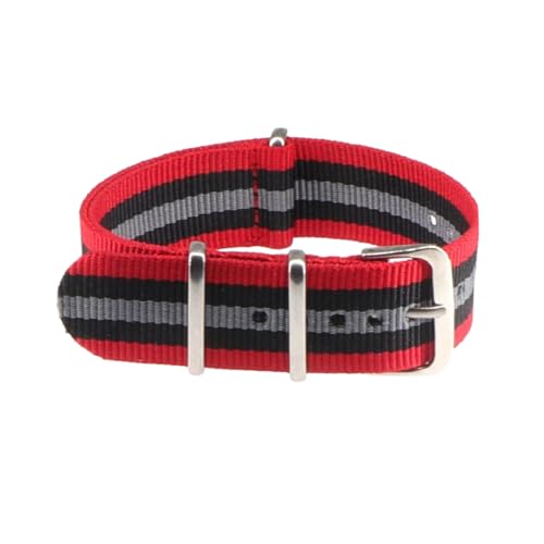 PEtbon 16mm/18mm/20mm/22mm Herren Damen Nylon gewebtes Uhrenarmband NATO-Armband mit silberner Dornschließe von PEtbon