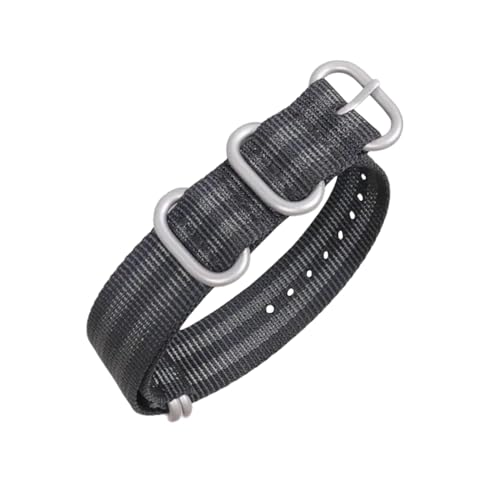 PEtbon 18/20/22/24mm robustes Edelstahl-5-Ring-Verschluss-Nylon-gewebtes Uhrenarmband-Zubehör von PEtbon