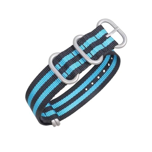 PEtbon 18/20/22/24mm robustes Edelstahl-5-Ring-Verschluss-Nylon-gewebtes Uhrenarmband-Zubehör von PEtbon