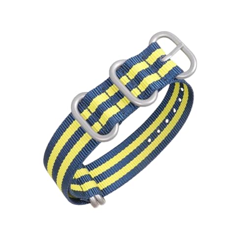 PEtbon 18/20/22/24mm robustes Edelstahl-5-Ring-Verschluss-Nylon-gewebtes Uhrenarmband-Zubehör von PEtbon