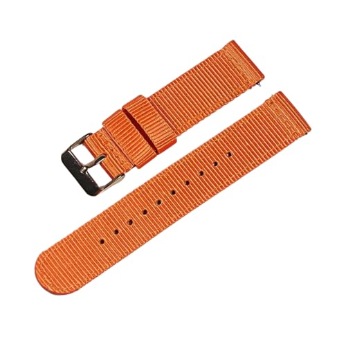 PEtbon 18/20/22mm silbrig/gold/roségold/schwarz gewebtes Nylon-Uhrenarmband aus Edelstahl mit Dornschließe und Schnellverschluss-Federsteg von PEtbon