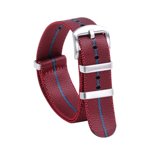 PEtbon 18mm/20mm/22mm, hautfreundliches, gewebtes Nylon-Uhrenarmband im Militärstil für mechanische Uhren von PEtbon