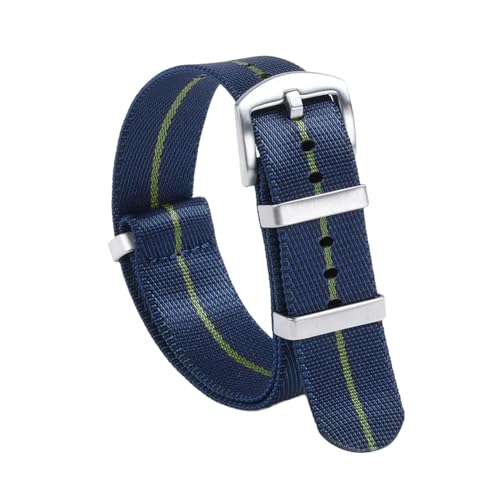 PEtbon 18mm/20mm/22mm, hautfreundliches, gewebtes Nylon-Uhrenarmband im Militärstil für mechanische Uhren von PEtbon