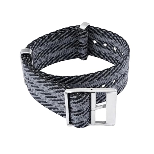 PEtbon 18mm/20mm/22mm/24mm Herren Edelstahl Dornschließe Gewebtes Nylon-Uhrenarmband für den Austausch mechanischer Uhren von PEtbon