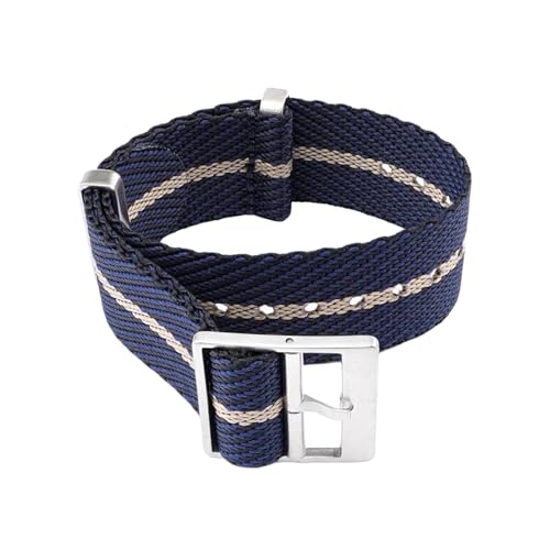 PEtbon 18mm/20mm/22mm/24mm Herren Edelstahl Dornschließe Gewebtes Nylon-Uhrenarmband für den Austausch mechanischer Uhren von PEtbon