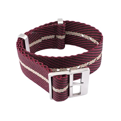 PEtbon 18mm/20mm/22mm/24mm Herren Edelstahl Dornschließe Gewebtes Nylon-Uhrenarmband für den Austausch mechanischer Uhren von PEtbon