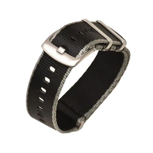 PEtbon 18mm/20mm/22mm/24mm robustes Edelstahl-Armband mit Dornschließe und hautfreundlichem Nylon-Armband für Herren und Damen, Uhrenzubehör von PEtbon