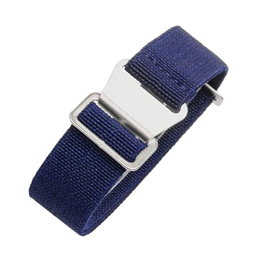 PEtbon 18mm/20mm/22mm Herren Damen elastisches Nylon-Uhrenarmband Ersatzzubehör mit Silber/Schwarz/Gold/Roségold-Schnalle von PEtbon