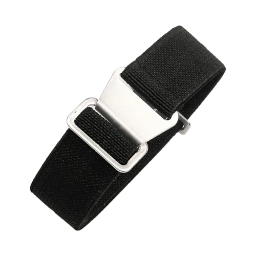 PEtbon 18mm/20mm/22mm Herren Damen elastisches Nylon-Uhrenarmband Ersatzzubehör mit Silber/Schwarz/Gold/Roségold-Schnalle von PEtbon