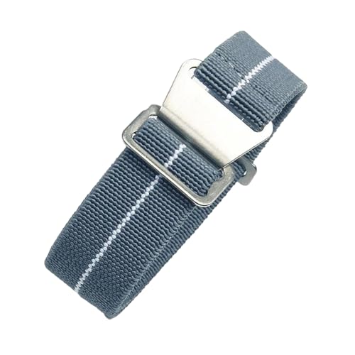 PEtbon 18mm/20mm/22mm Herren Damen elastisches Nylon-Uhrenarmband Ersatzzubehör mit Silber/Schwarz/Gold/Roségold-Schnalle von PEtbon