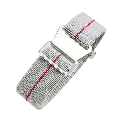 PEtbon 18mm/20mm/22mm Herren Damen elastisches Nylon-Uhrenarmband Ersatzzubehör mit Silber/Schwarz/Gold/Roségold-Schnalle von PEtbon