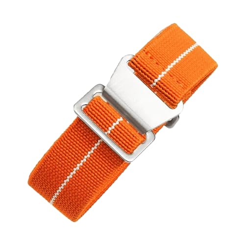 PEtbon 18mm/20mm/22mm Herren Damen elastisches Nylon-Uhrenarmband Ersatzzubehör mit Silber/Schwarz/Gold/Roségold-Schnalle von PEtbon