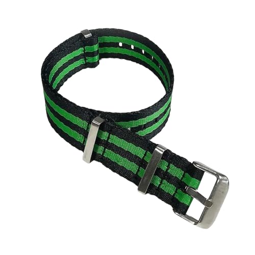 PEtbon 20/22mm mehrfarbiger Nylon-Uhrenarmband-Ersatz mit gestreiftem Aufdruck, wasserdichtes Armband für Herren und Damen im Militärstil von PEtbon