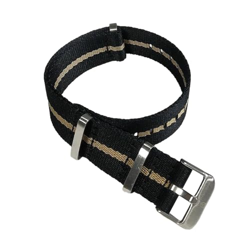 PEtbon 20/22mm mehrfarbiger Nylon-Uhrenarmband-Ersatz mit gestreiftem Aufdruck, wasserdichtes Armband für Herren und Damen im Militärstil von PEtbon