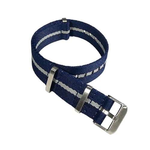 PEtbon 20/22mm mehrfarbiger Nylon-Uhrenarmband-Ersatz mit gestreiftem Aufdruck, wasserdichtes Armband für Herren und Damen im Militärstil von PEtbon