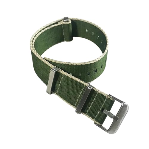 PEtbon 20/22mm mehrfarbiger Nylon-Uhrenarmband-Ersatz mit gestreiftem Aufdruck, wasserdichtes Armband für Herren und Damen im Militärstil von PEtbon