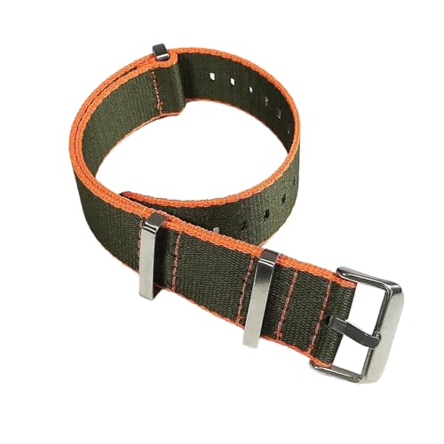 PEtbon 20/22mm mehrfarbiger Nylon-Uhrenarmband-Ersatz mit gestreiftem Aufdruck, wasserdichtes Armband für Herren und Damen im Militärstil von PEtbon