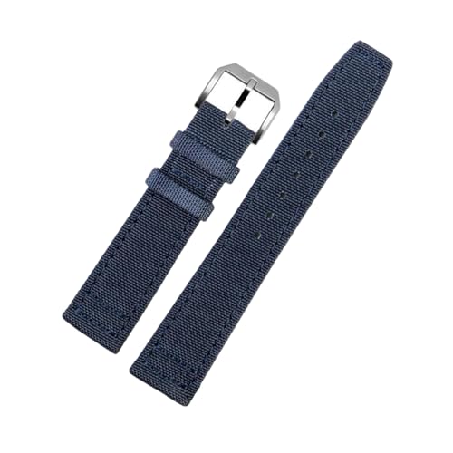 PEtbon 20mm/21mm/22mm schwarzes/goldenes/silbernes Nylon-Sportuhrenarmband mit Dornschließe und hautfreundlichem Lederfutter von PEtbon