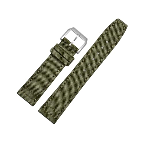 PEtbon 20mm/21mm/22mm schwarzes/goldenes/silbernes Nylon-Sportuhrenarmband mit Dornschließe und hautfreundlichem Lederfutter von PEtbon