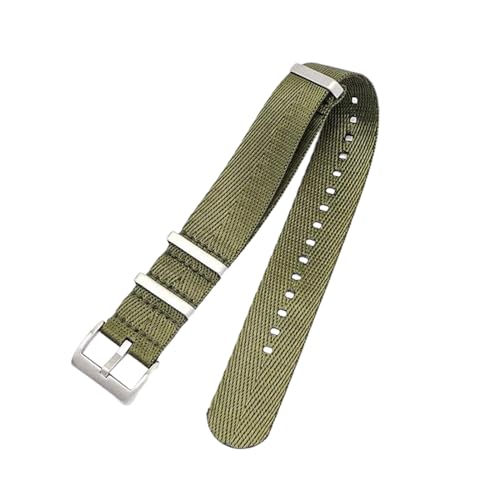 PEtbon 20mm/22mm/24mm Edelstahl-Schnalle für Herren, hautfreundliches Nylon-Uhrenarmband, Zubehör für analoge Uhren von PEtbon