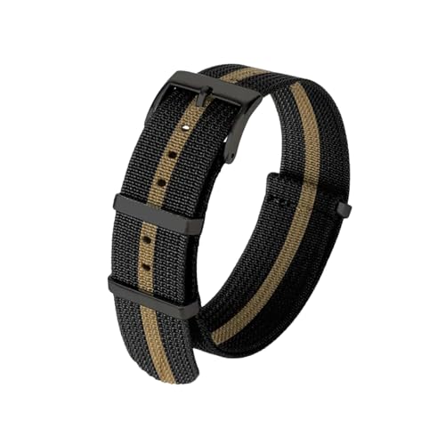 PEtbon 20mm/22mm wasserdichtes, hautfreundliches Nylon-NATO-Armband, erhältlich mit 3 Arten von Edelstahlschnallen von PEtbon