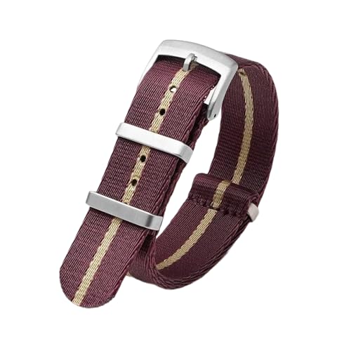 PEtbon 20mm/22mm weiches, glattes, gewebtes Nylonarmband für mechanische Uhren, Herren und Damen, als Ersatz für das Armband von PEtbon