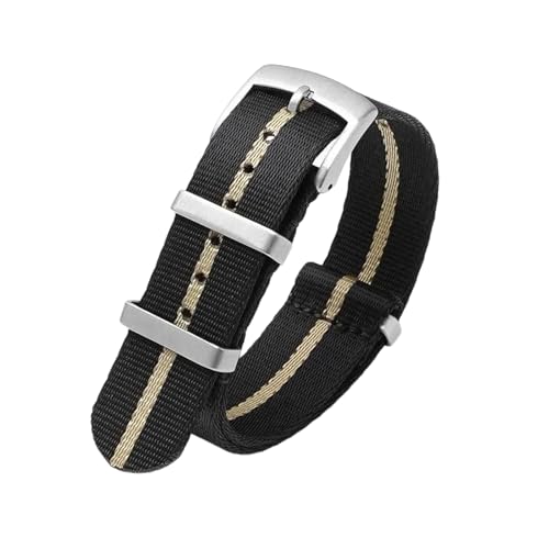 PEtbon 20mm/22mm weiches, glattes, gewebtes Nylonarmband für mechanische Uhren, Herren und Damen, als Ersatz für das Armband von PEtbon