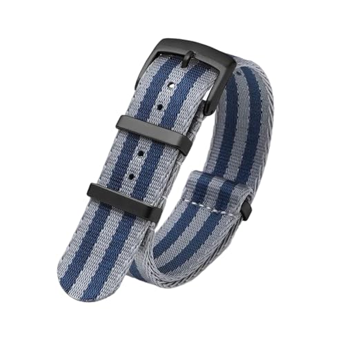 PEtbon 20mm/22mm weiches, glattes, gewebtes Nylonarmband für mechanische Uhren, Herren und Damen, als Ersatz für das Armband von PEtbon