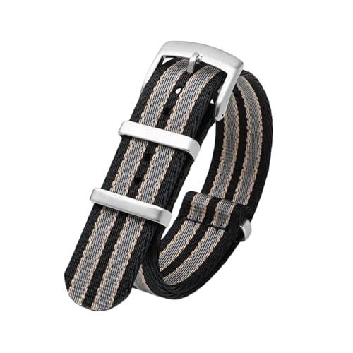 PEtbon 20mm/22mm weiches, glattes, gewebtes Nylonarmband für mechanische Uhren, Herren und Damen, als Ersatz für das Armband von PEtbon