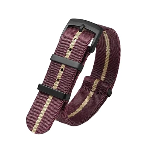 PEtbon 20mm/22mm weiches, glattes, gewebtes Nylonarmband für mechanische Uhren, Herren und Damen, als Ersatz für das Armband von PEtbon