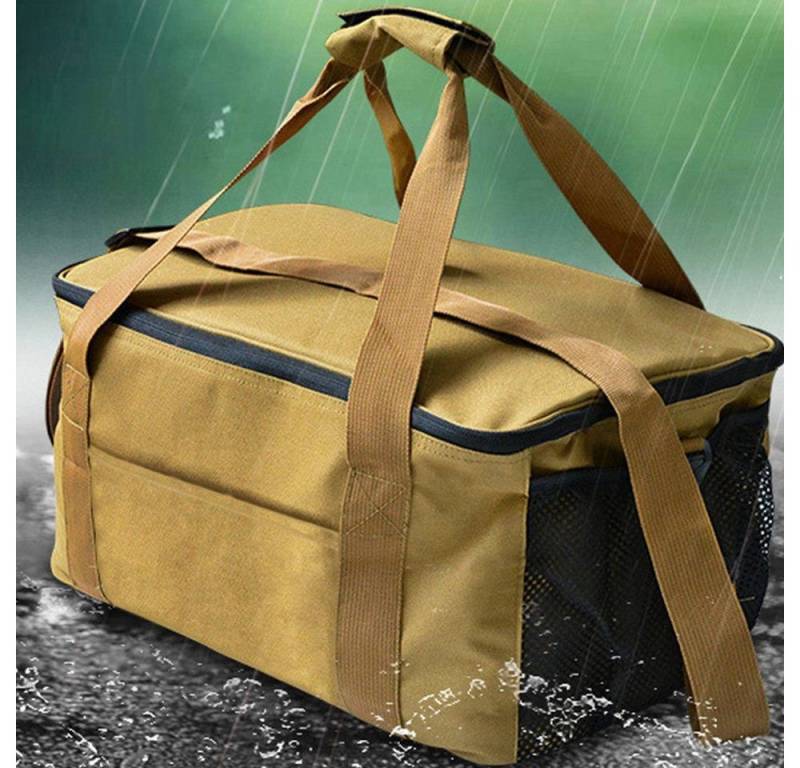 PFCTART Picknicktasche Picknick-Tasche Wasserdichte Besteck-Kühltasche Tragetaschen (Isolierte Lebensmittelbehälter), Organisationstasche mit Schulterriemen Isolierte Tasche von PFCTART