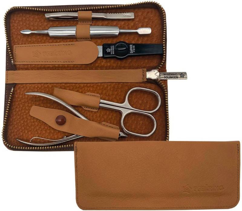 PFEILRING Maniküre-Etui, 5 tlg., Reißverschlussetui Nappaleder von PFEILRING