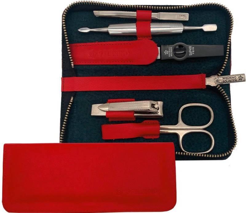 PFEILRING Maniküre-Etui, 5 tlg., Reißverschlussetui Nappaleder von PFEILRING