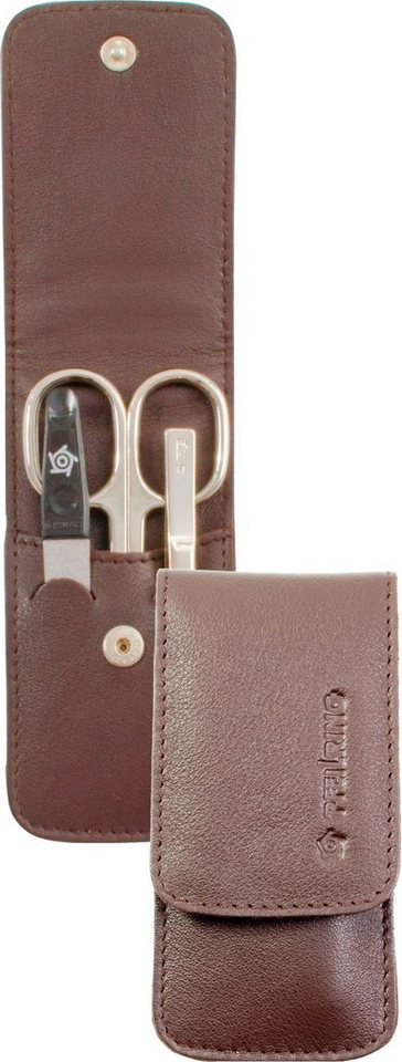 PFEILRING Maniküre-Etui Taschenetui Nappaleder, 3 tlg., Etui aus feinstem Leder, drei Instrumente aus Stahl, klein & handlich. von PFEILRING