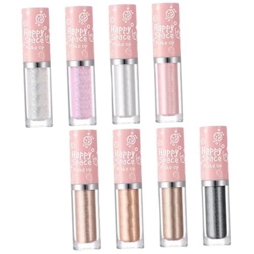 Flüssiger Lidschattenstift, funkelnde, schimmernde Lidschattenpalette mit hochglänzendem, sicherem Make-up-Zubehör, tragbares Multi-Lidschatten-Set für Frauen und den Urlaub von PFHFRJZLQ