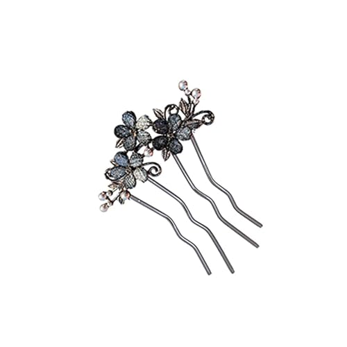 Exquisite Perle Strass Blume U-förmigen Haar Kamm Frauen Elegante Temperament Täglichen Metall Haarnadel von PFIOEUL
