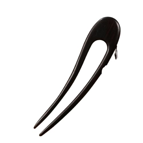 Hölzerne chinesische Haarstäbe Haarnadel U-förmige Haargabeln Haarstyling-Tools Kopfbedeckung Frauen Haarknoten(Black-style1) von PFIOEUL
