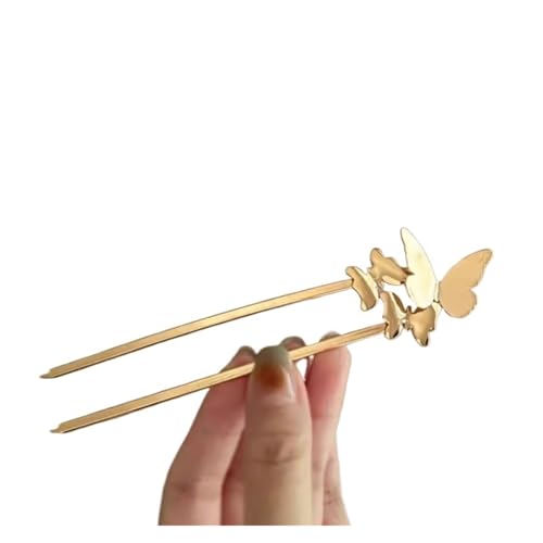 Metall U-förmige Schmetterling Haarnadel Frauen Neue Chinesische Stil Elegante Temperament Pan Haar Clip Hanfu Zubehör(Style 01) von PFIOEUL