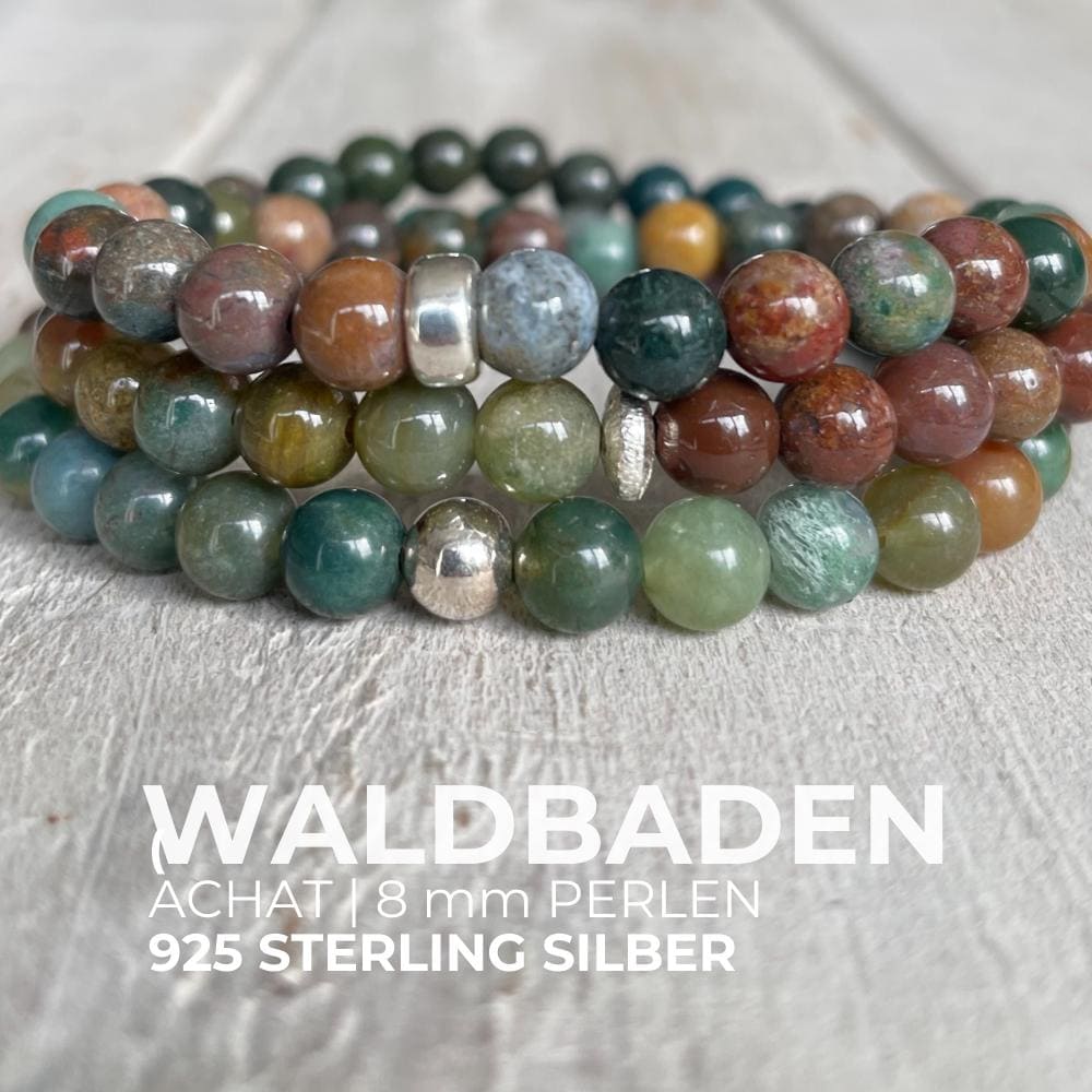 Achat Armband | Edelsteinarmband Buntes 8 Mm Aus Edelstein Echter Schmuck Bedeutung 925 Silber Perlanarmband Achat Armband | Edelsteinarmband Buntes 8 Mm Aus Edelstein Echter Schmuck Bedeutung 925 Silber Perlanarmband von PFIRSICHHIMMEL