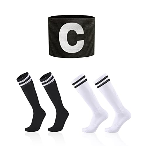 2 Paar Kinder-Fußballsocken und 1 Sportarmband, langer Schlauch über den Kniestrümpfen, rutschfeste, atmungsaktive Fußballsocken, Sportsocken, geeignet für Fußball, Lauftraining (7-13 Jahre alt) 2 Paar Kinder-Fußballsocken und 1 Sportarmband, langer Schlauch über den Kniestrümpfen, rutschfeste, atmungsaktive Fußballsocken, Sportsocken, geeignet für Fußball, Lauftraining (7-13 Jahre alt) von PFLYPF