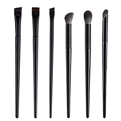 6-teiliges Make-up-Pinsel-Set, flache Augenbrauenpinsel, abgeschrägter Eyeliner-Pinsel, Lidschatten-Applikator für Augenbrauen, Reflexionen und Schatten von PFLYPF