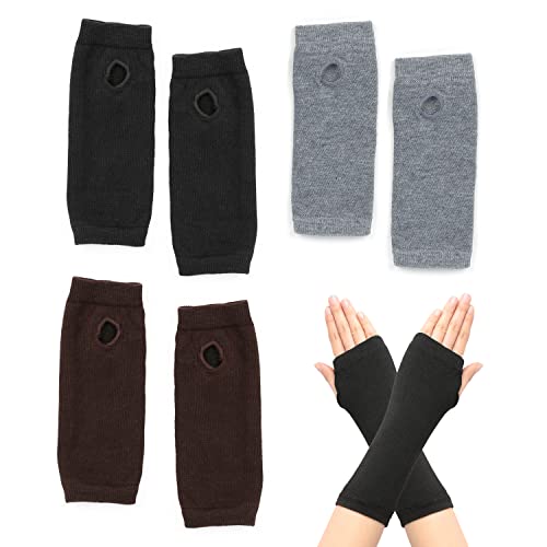 PFLYPF 3-Paar fingerlose Handschuhe, Armwärmer, Winterhandschuhe, warme Handschuhe für Männer und Frauen von PFLYPF