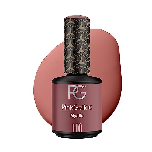 Pink Gellac UV Gel Nagellack - 110 Mystic 15 ml - Gel Lack Braun - Lang Anhaltender Gellack UV - Einfache Entfernung Shellac Nagellack - Nail Gel Polish - UV Nagellack Made in Holland von Pink Gellac