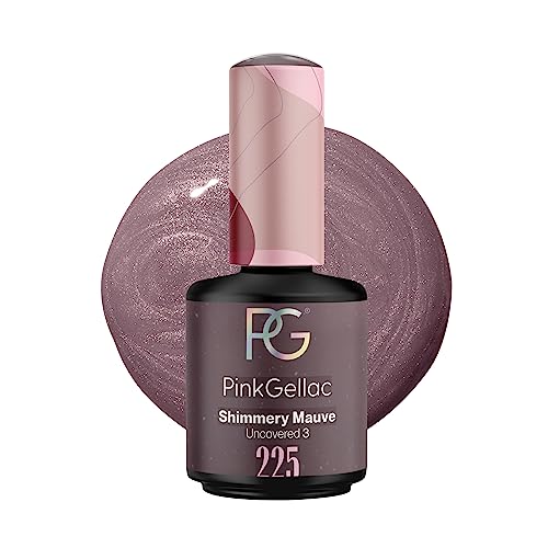 Pink Gellac UV Gel Nagellack - 225 Shimmery Mauve 15 ml - Gel Lack Mauve - Lang Anhaltender Gellack UV - Einfache Entfernung Shellac Nagellack - Nail Gel Polish - UV Nagellack Made in Holland von Pink Gellac